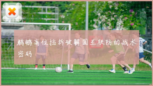 鹈鹕高位挡拆破解国王联防的战术密码
